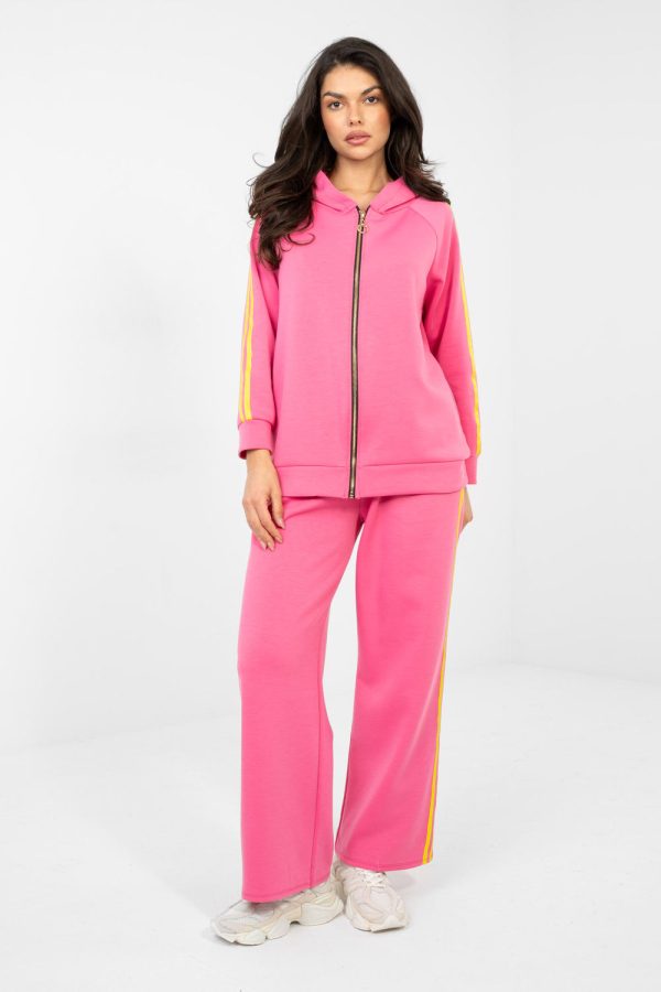 Pink Set in Pants, Trousers, Shorts with Spandex, Polyester and Viscose