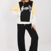 Black Set in Pants, Trousers, Shorts with Spandex, Polyester and Viscose