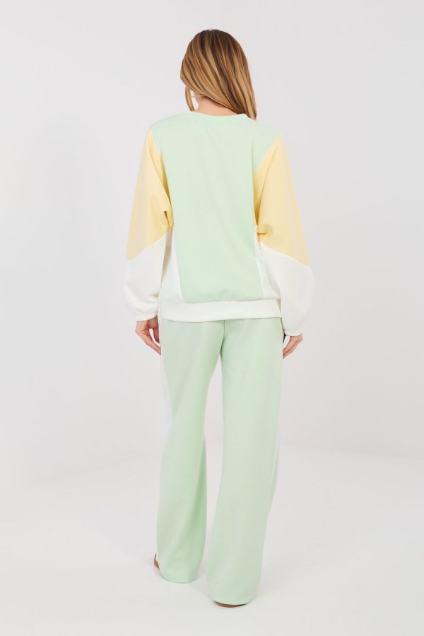 Green Set in Pants, Trousers, Shorts with Spandex, Polyester and Viscose