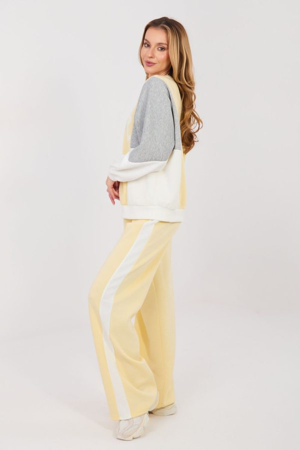 Yellow Set in Pants, Trousers, Shorts with Spandex, Polyester and Viscose