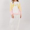 Beige Set in Pants, Trousers, Shorts with Spandex, Polyester and Viscose