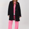 Black Coat in Women`s Coats, Jackets with Spandex and Polyester