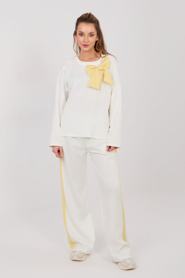 Beige Set in Pants, Trousers, Shorts with Spandex, Polyester and Viscose