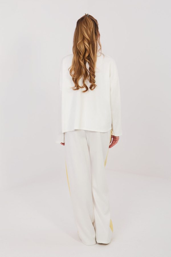 Beige Set in Pants, Trousers, Shorts with Spandex, Polyester and Viscose