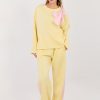 Yellow Set in Pants, Trousers, Shorts with Spandex, Polyester and Viscose