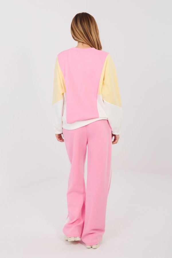 Pink Set in Pants, Trousers, Shorts with Spandex, Polyester and Viscose