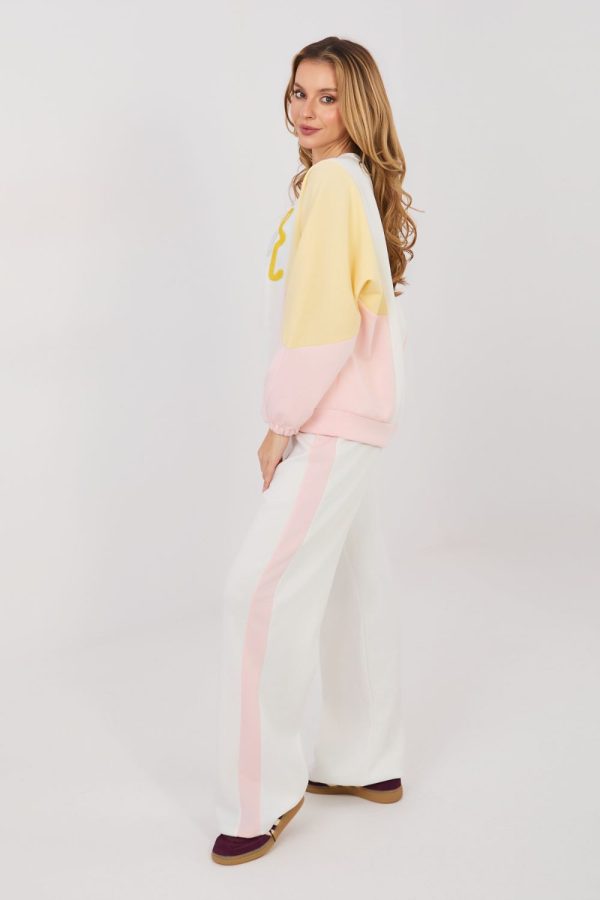 Beige Set in Pants, Trousers, Shorts with Spandex, Polyester and Viscose