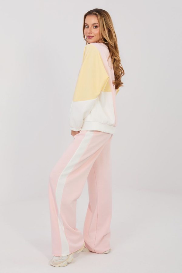 Pink Set in Pants, Trousers, Shorts with Spandex, Polyester and Viscose