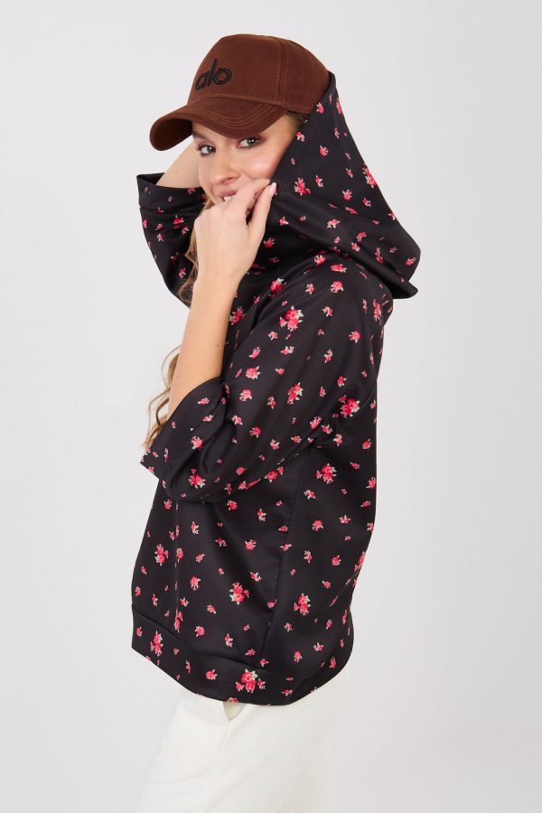 Black Sweatshirt in Sweatshirts For Women with Spandex, Polyester and Viscose