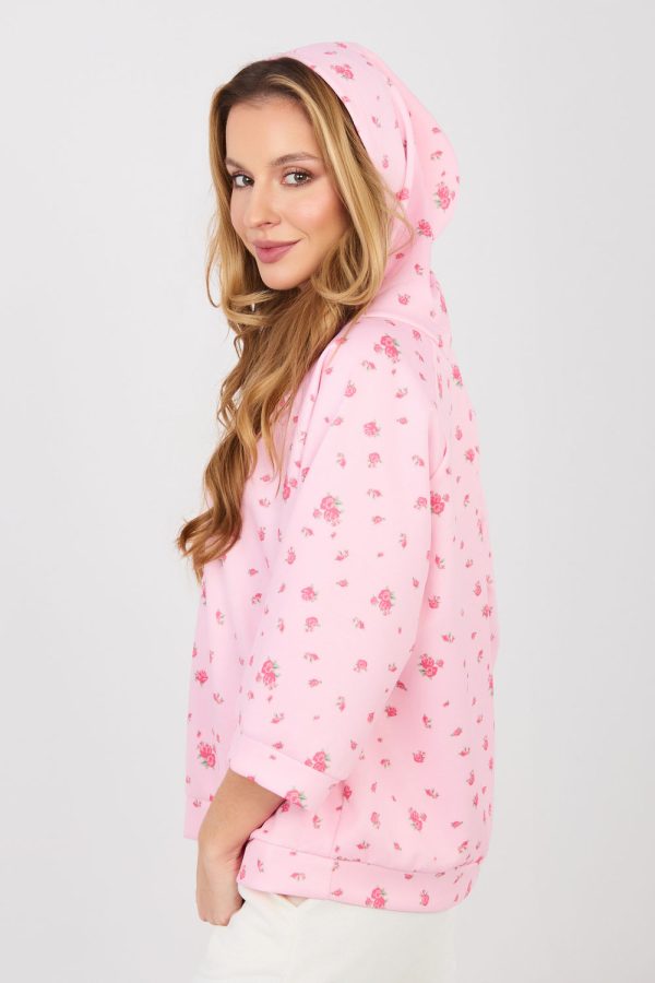 Pink Sweatshirt in Sweatshirts For Women with Spandex, Polyester and Viscose