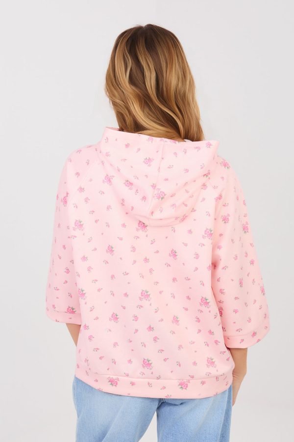 Pink Sweatshirt in Sweatshirts For Women with Spandex, Polyester and Viscose