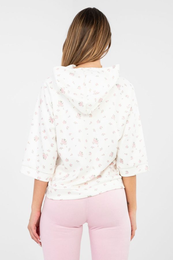 Beige Sweatshirt in Sweatshirts For Women with Spandex, Polyester and Viscose