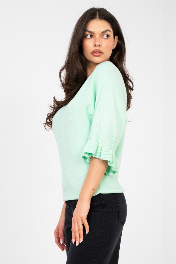 Green Jumper in Sweaters, Pullovers, Jumpers, Turtlenecks, Boleros, Shrugs with Nylon, Polyester and Viscose