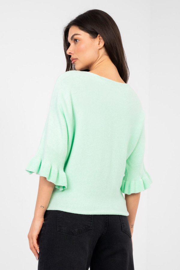 Green Jumper in Sweaters, Pullovers, Jumpers, Turtlenecks, Boleros, Shrugs with Nylon, Polyester and Viscose