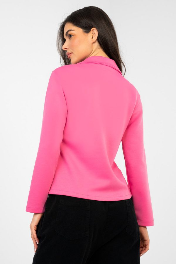 Pink Jacket in Jackets, Vests For Women with Spandex, Polyester and Viscose