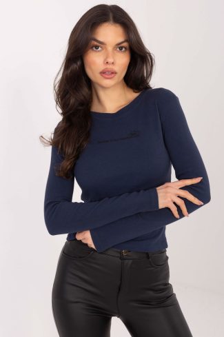 Navy Blue Blouse in Women`s Blouses, Tunics with Cotton