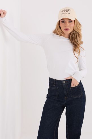 Beige Blouse in Women`s Blouses, Tunics with Cotton and Spandex