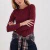 Red Blouse in Women`s Blouses, Tunics with Cotton and Spandex