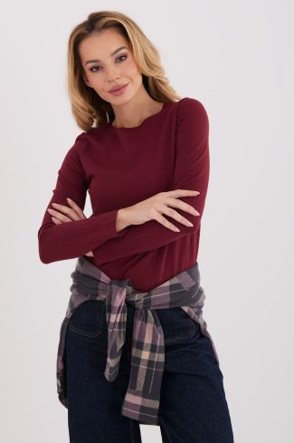 Red Blouse in Women`s Blouses, Tunics with Cotton and Spandex