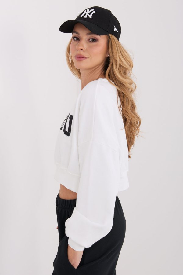 Beige Sweatshirt in Sweatshirts For Women with Cotton and Spandex
