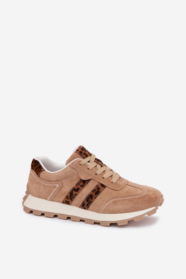 Brown Sport Shoes in Women`s Athletic Shoes, Trainers, Sneakers with Fabric, Footbed, Upper Height and Sole Height
