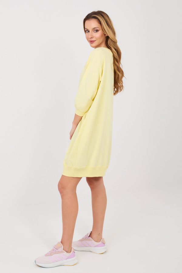 Yellow Daydress in Day Dresses with Cotton and Spandex
