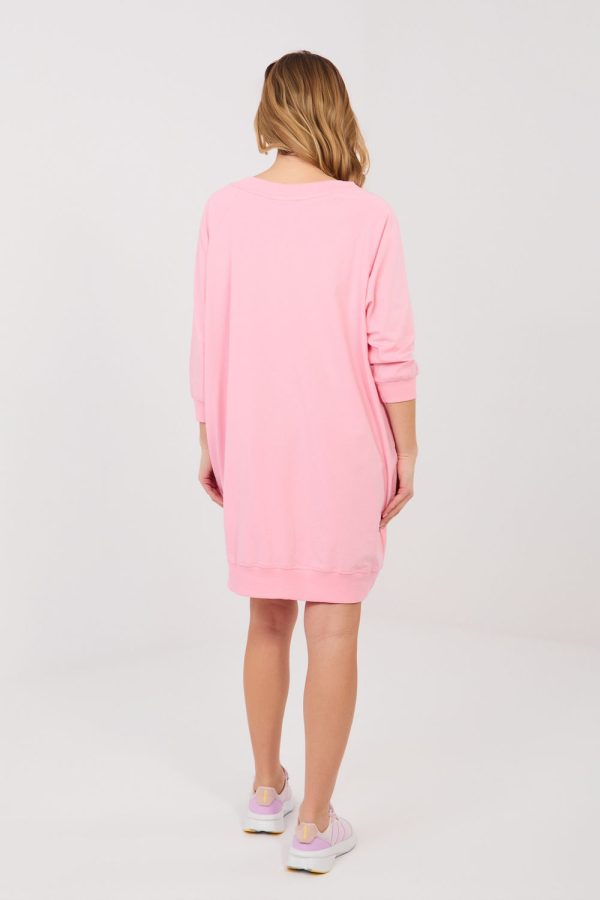 Pink Daydress in Day Dresses with Cotton and Spandex