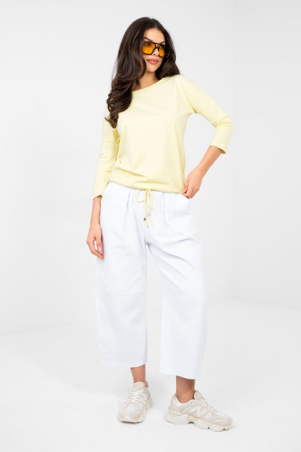 Yellow Blouse in Women`s Blouses, Tunics with Cotton and Spandex
