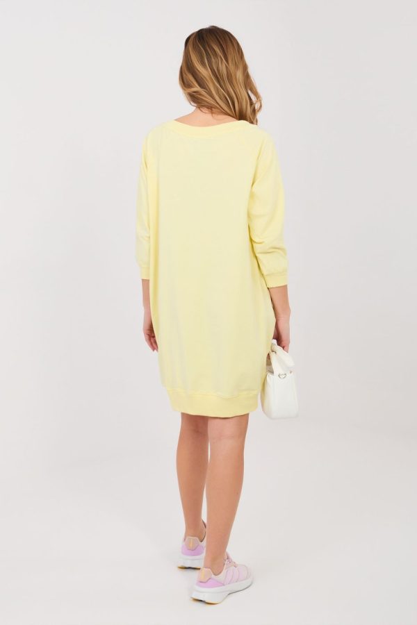 Yellow Daydress in Day Dresses with Cotton and Spandex