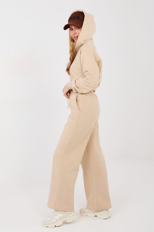 Beige Set in Pants, Trousers, Shorts with Cotton and Polyester