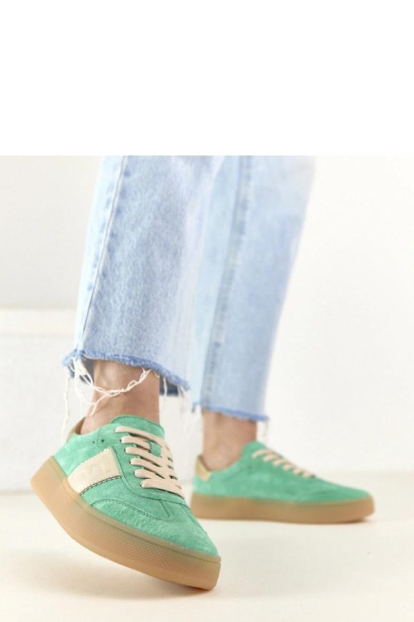 Green Sport Shoes...Fabric, Footbed and Platform Height