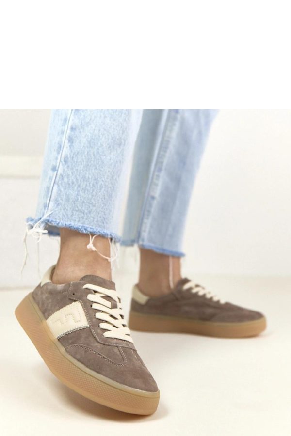 Brown Sport Shoes..Fabric, Footbed and Platform Height
