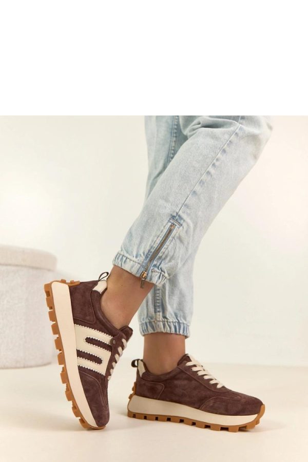 Brown Sport Shoes...Fabric, Footbed and Platform Height