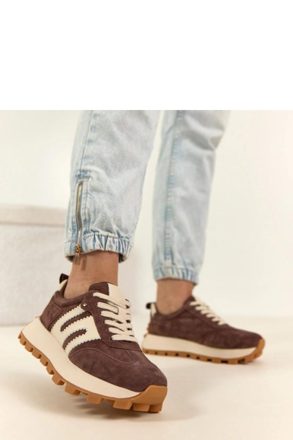 Brown Sport Shoes...Fabric, Footbed and Platform Height