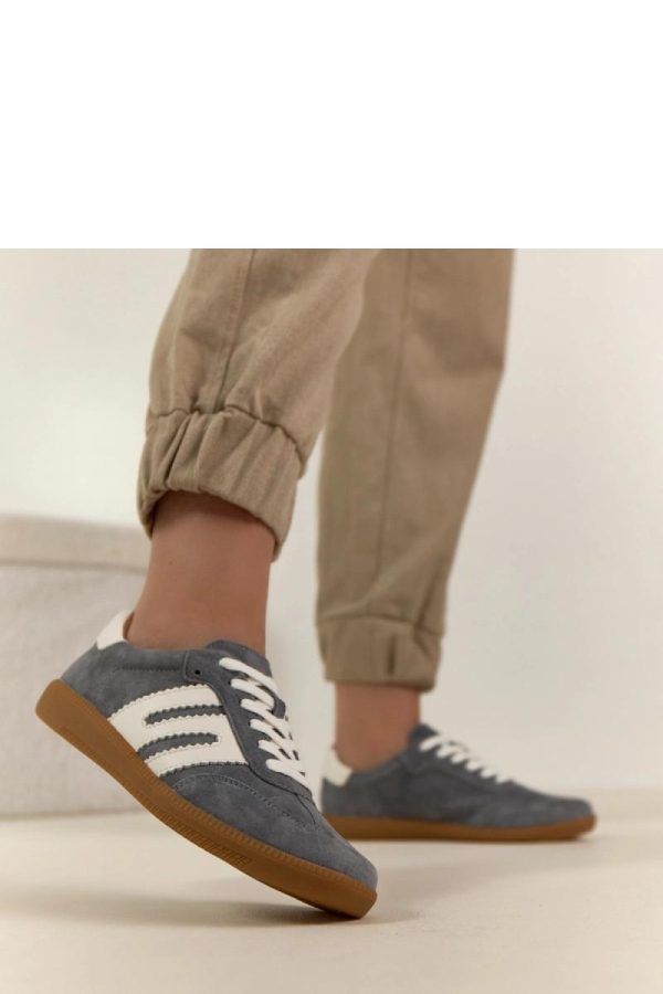 Grey Platform Sneakers in Women`s Athletic Shoes, Trainers, Sneakers with Fabric, Footbed and Sole Height