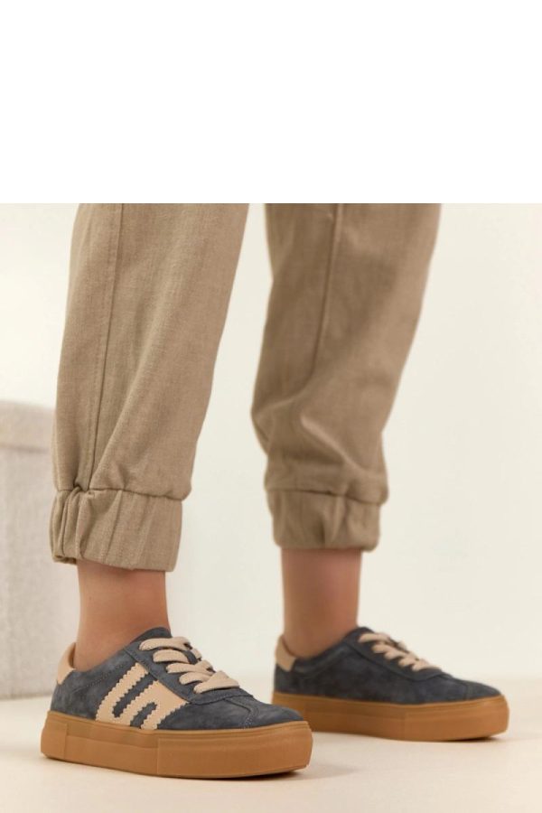 Grey Platform Sneakers..Fabric, Footbed and Platform Height