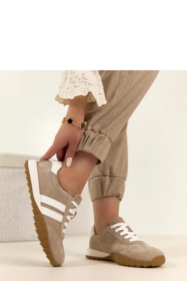 Beige Sport Shoes..Fabric, Footbed and Sole Height