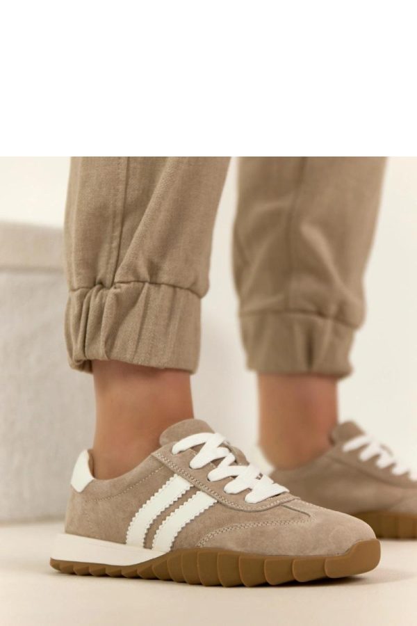 Beige Sport Shoes..Fabric, Footbed and Sole Height