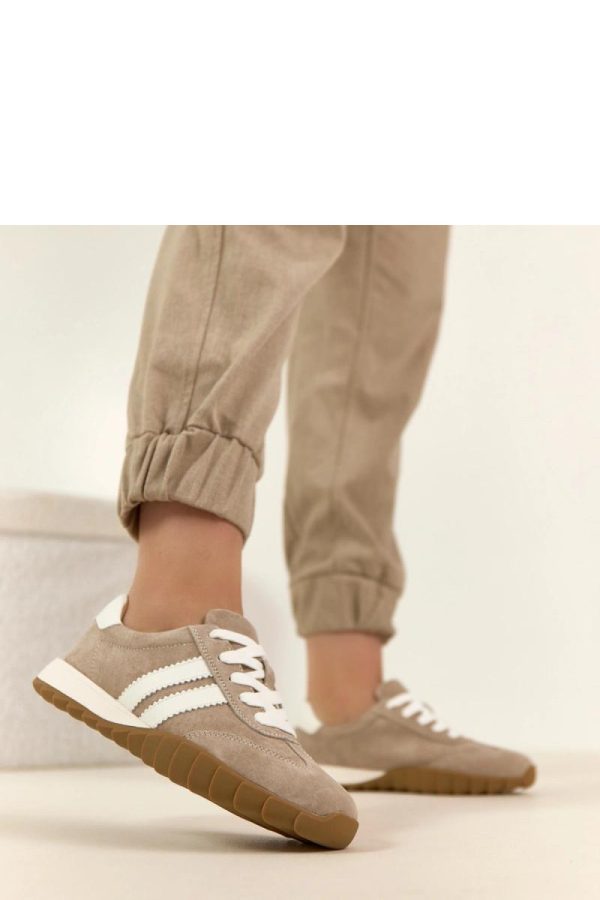 Beige Sport Shoes..Fabric, Footbed and Sole Height