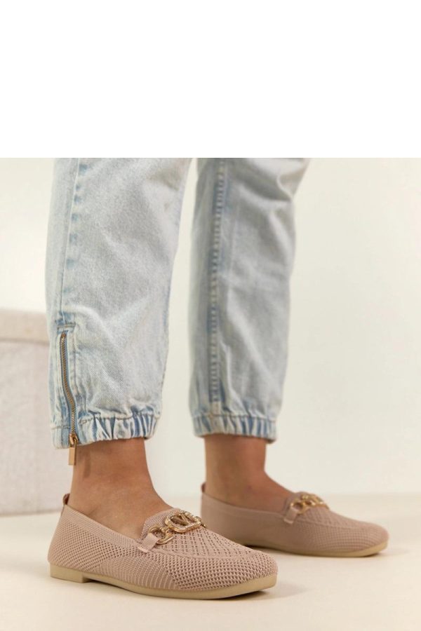 Pink Mocassin..Fabric and Footbed