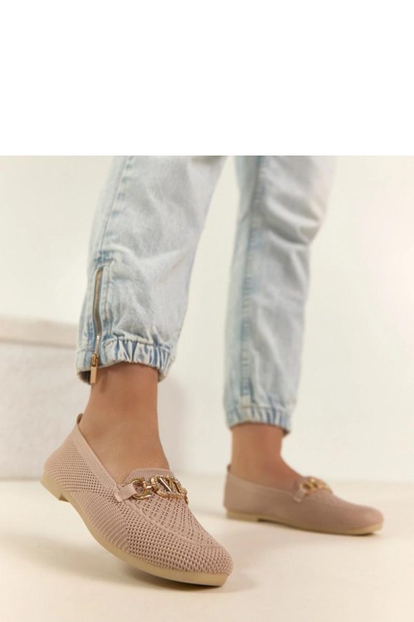 Pink Mocassin..Fabric and Footbed