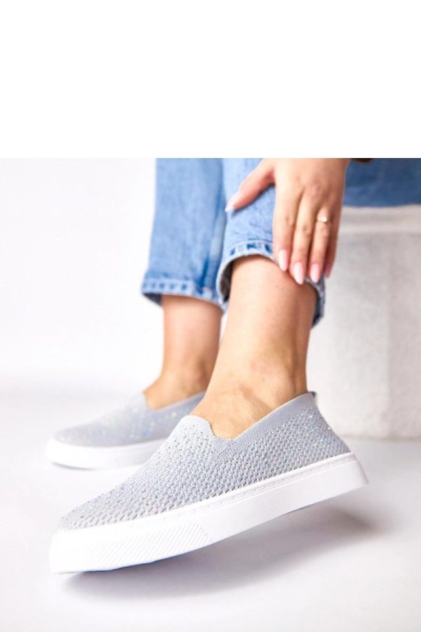 Grey Sneakers in Women`s Athletic Shoes, Trainers, Sneakers with Fabric, Footbed and Sole Height