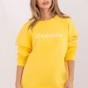 Yellow Sweatshirt in Sweatshirts For Women with Cotton and Spandex