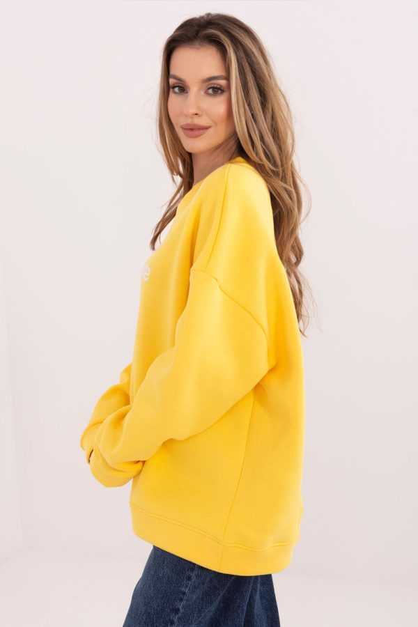 Yellow Sweatshirt in Sweatshirts For Women with Cotton and Spandex
