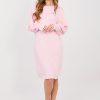 Pink Daydress in Day Dresses with Spandex and Viscose