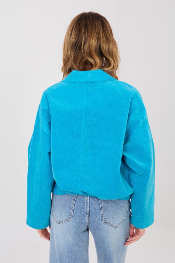 blue Corduroy jacket model 224985 Rue Paris