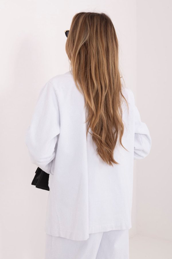 White Jacket in Jackets, Vests For Women with Cotton and Spandex