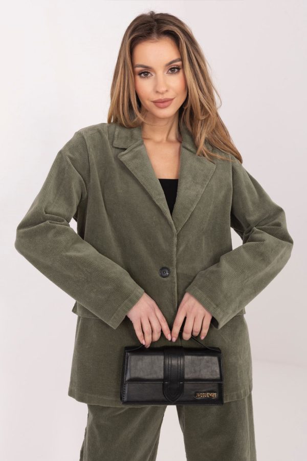 Green Jacket in Jackets, Vests For Women with Cotton and Spandex