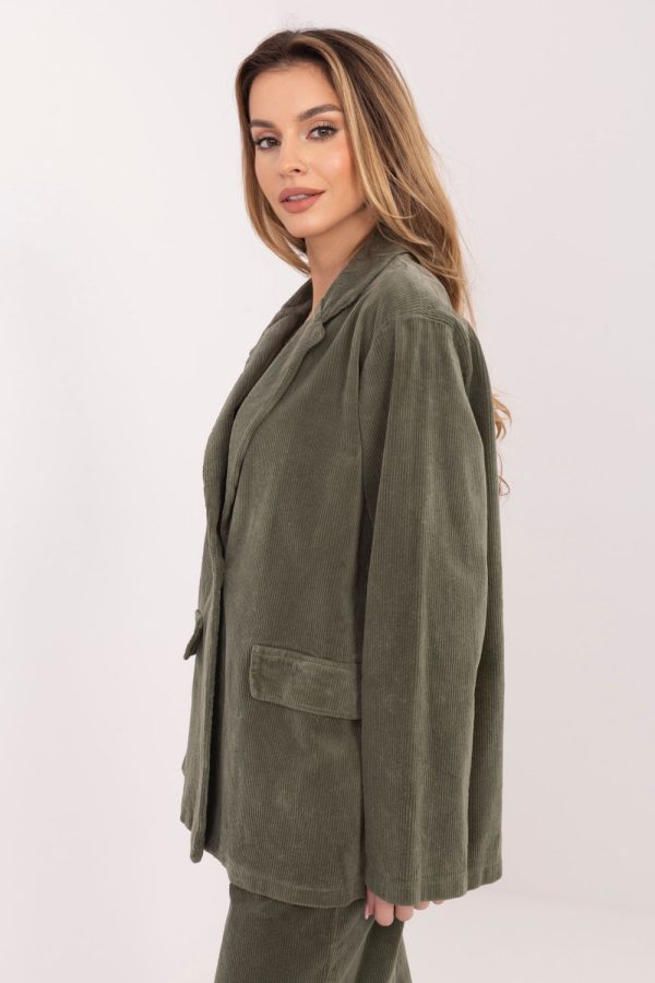 Green Jacket in Jackets, Vests For Women with Cotton and Spandex