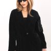 Black Jacket in Jackets, Vests For Women with Cotton and Spandex